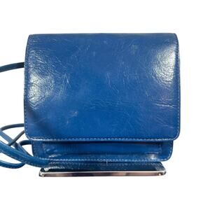 HOBO Blue Leather Crossbody Bag